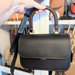 Coach Rogue Top Handle Black/brass colorblock